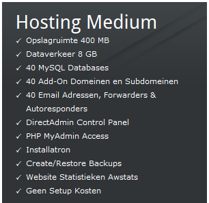 Hosting Pakket Medium
